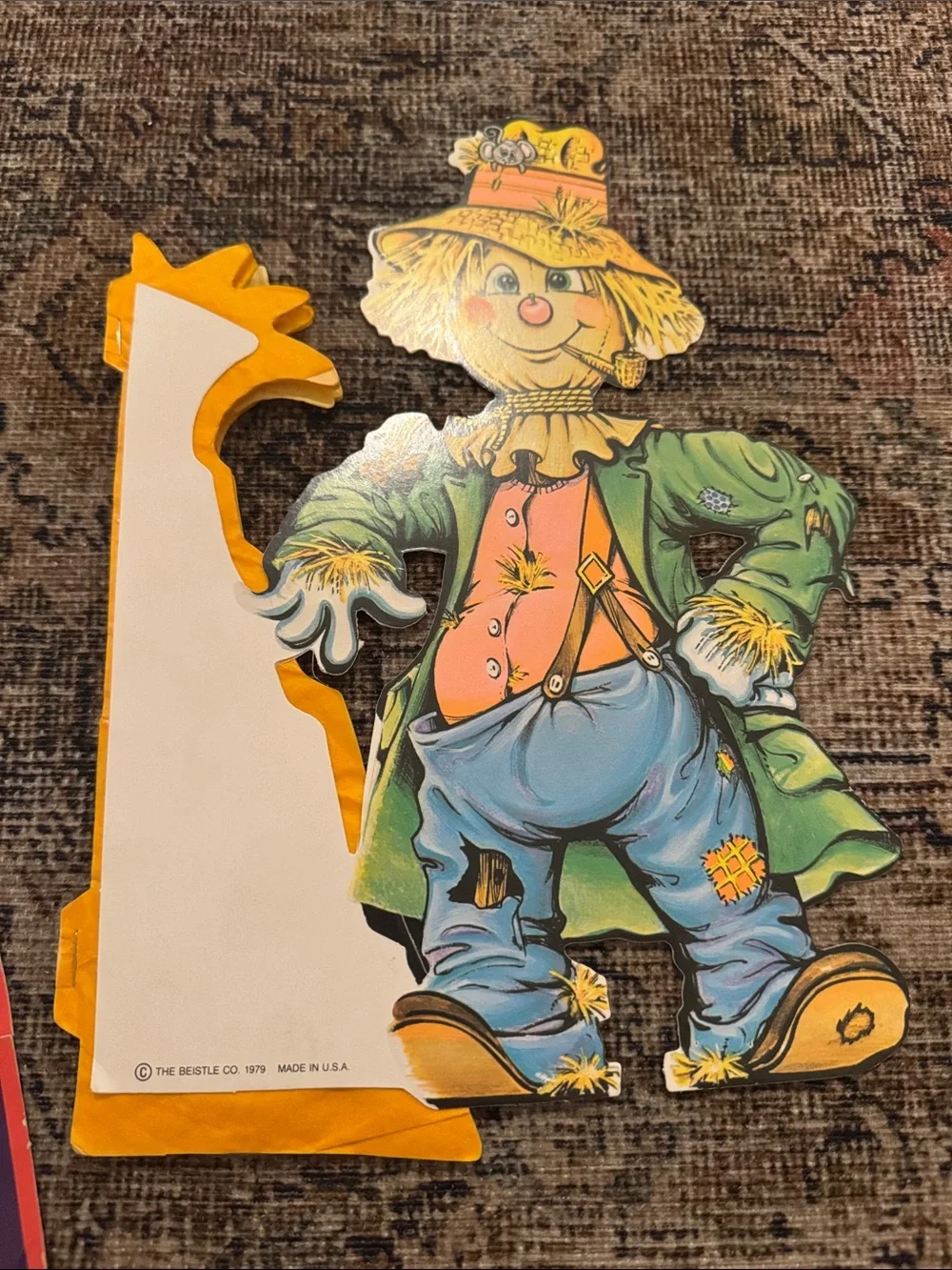 1979 Vintage Beistle Halloween Scarecrow Centerpiece